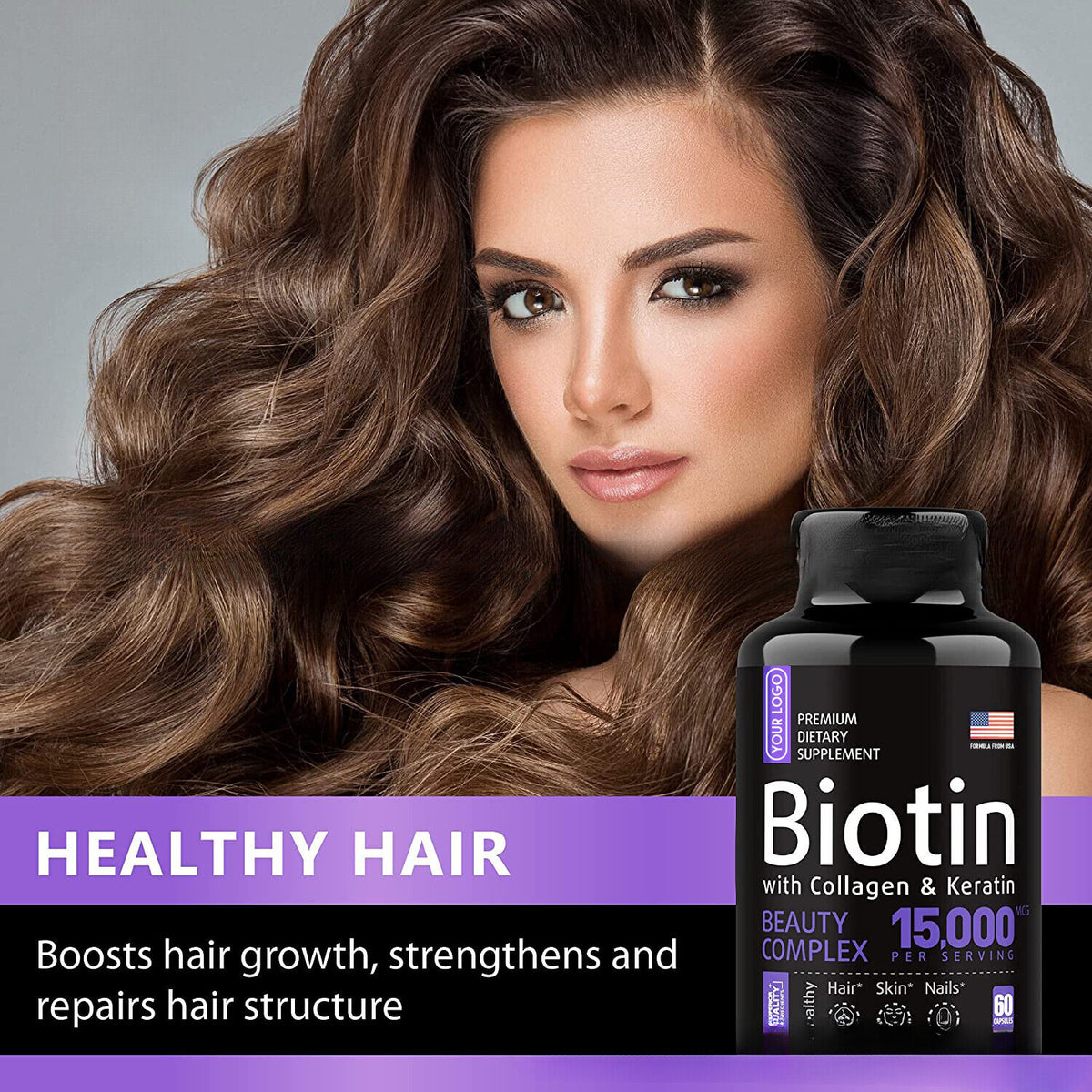 BiotinCapsules Biotin Capsules Hair and Nail Care Multivitamin