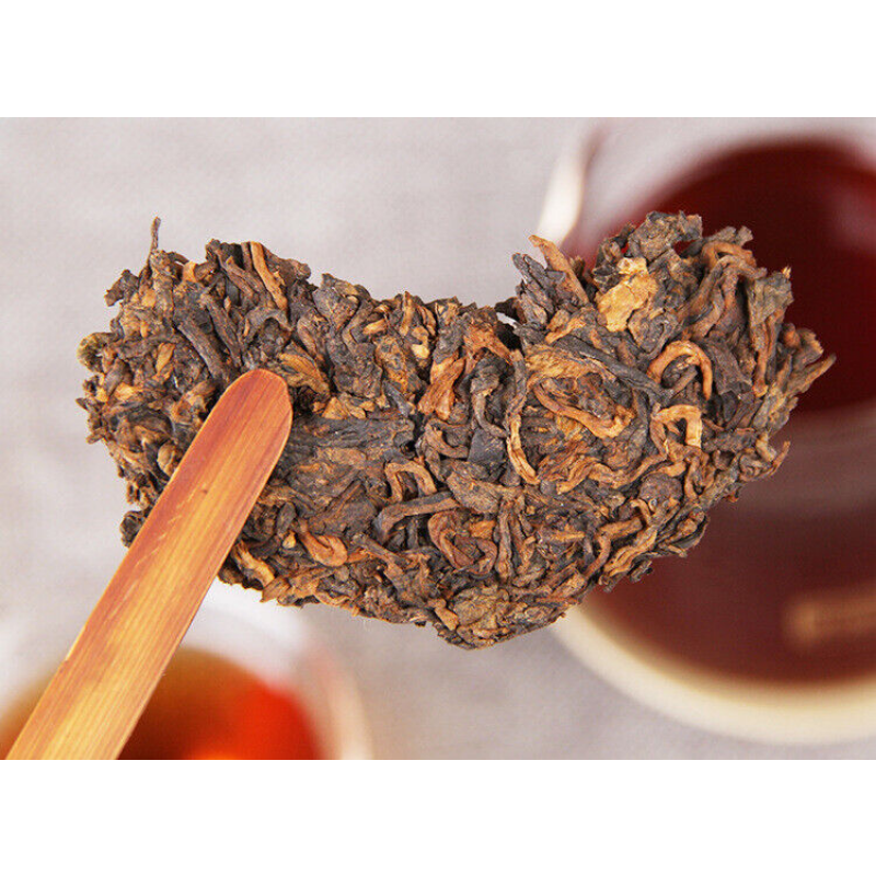 357g Black Tea Yunnan Pu'er Tea Pu'er Tea Ancient Tree Pu'er Tea Ripe Tea Cake