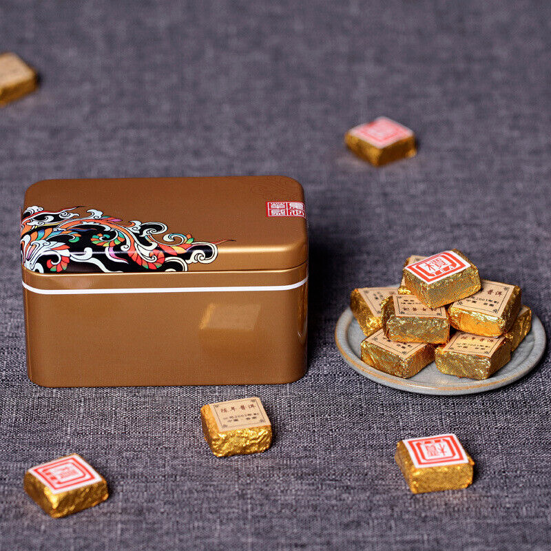 Yunnan Pu-erh Tea Aged Pu-erh Highly Aromatic Ripe Tea Leaves Small Bricks 250g