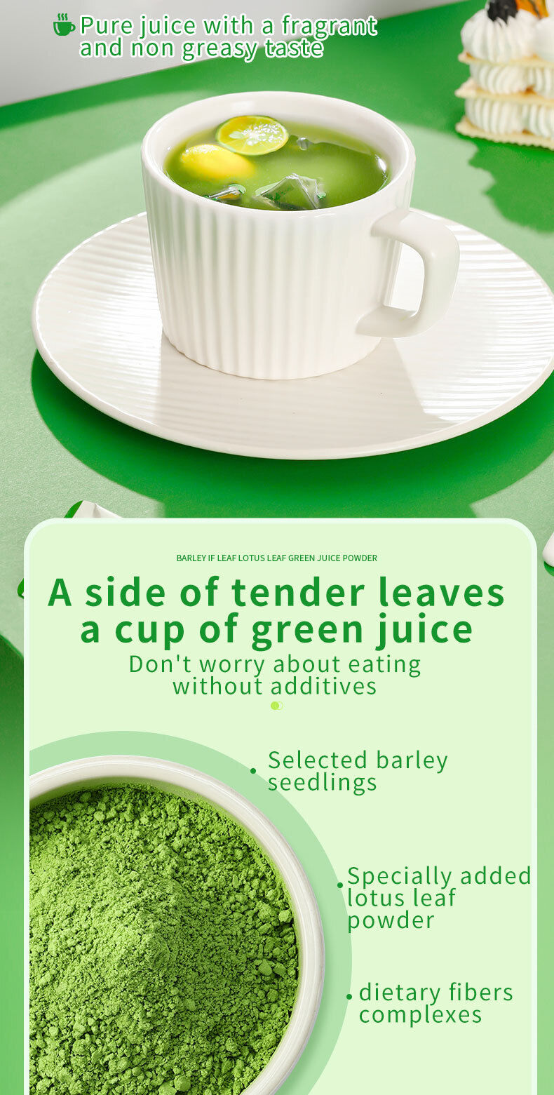 Meal replacement barley seedling green juice powder