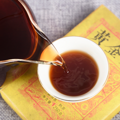 Yunnan Pu'er Tea Ripe Tea Golden Bud Ripe Brick Weight Loss Healthy Drink 250g