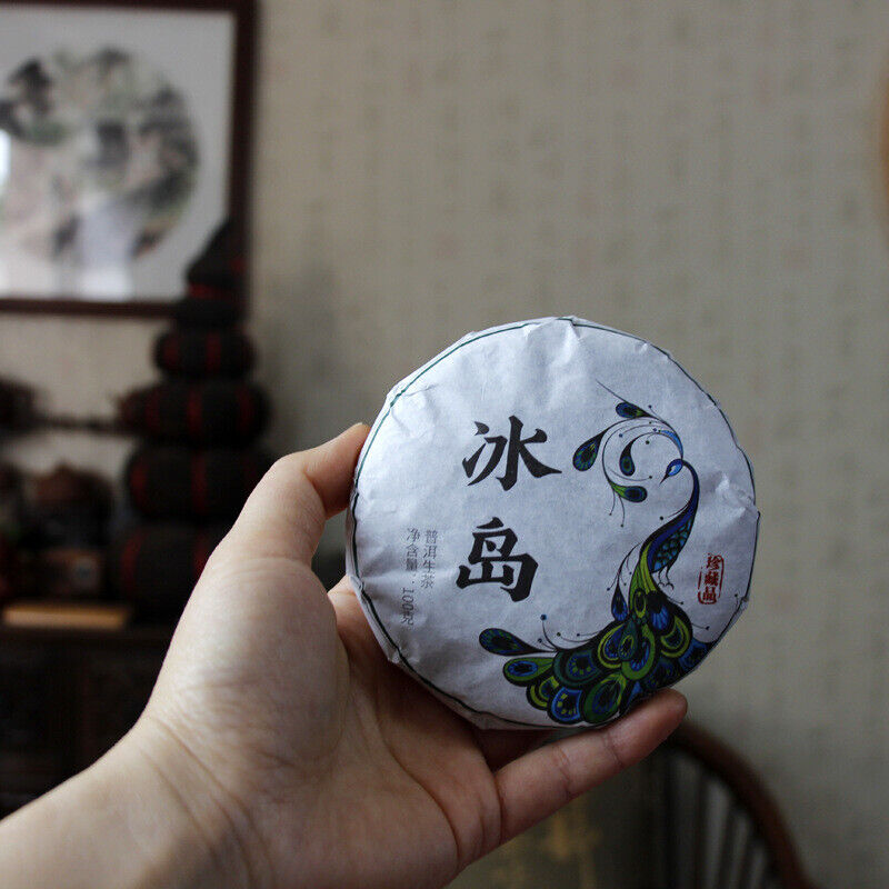 Thé Pu'er du Yunnan 100g Malachite d'islande thé vert à sept graines gâteau