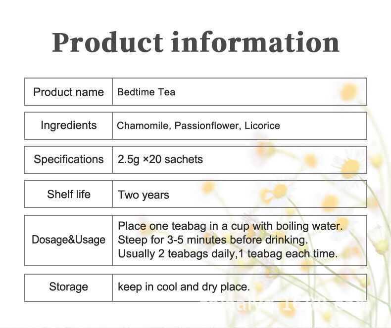 Sleep Bedtime Tea Sleeping Tea Night Time Tea healthy drink 50g