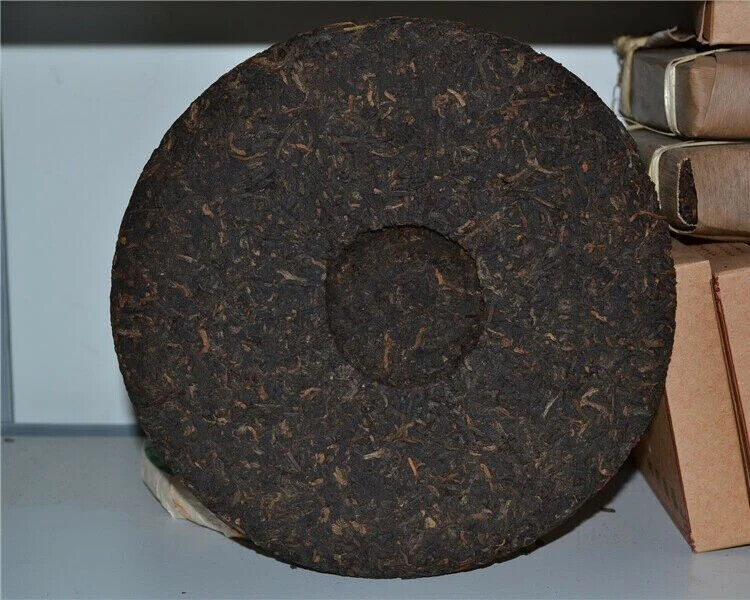 Puer Cooked Tea Cake Large Tree Menghai Qi Zi Bing Cha Famous Yunnan Pu Erh 357G