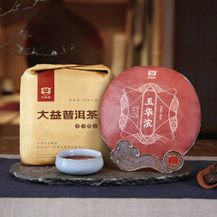 Dayi Puerh Tea Yuhua Strong Ripe Tea 2022 Batch 2201 Yunnan Menghai 357g
