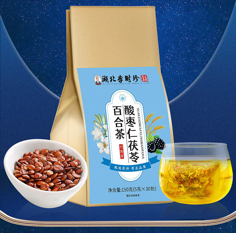 150g Tea Bag Sleep Tea Health Herbal Tea Sour Jujube Seed Lily Poria Cocos Tea