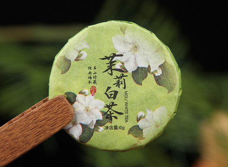 Yunnan Old White Tea White Tea Jasmine Flower Tea Premium Compressed Tea Cakes