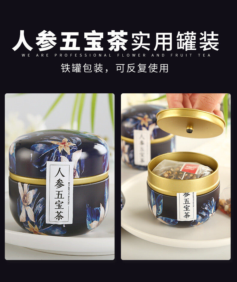 Ginseng Five Treasures Tea Scented Tea Polygonatum, Maca, Mulberry and Jujube