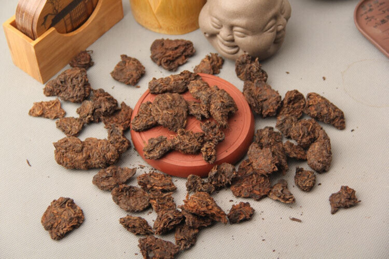 Supreme Aged Golden Buds Lao Cha Tou Pu'er Pu-erh Loose Tea Puer Ripe Shu 250g