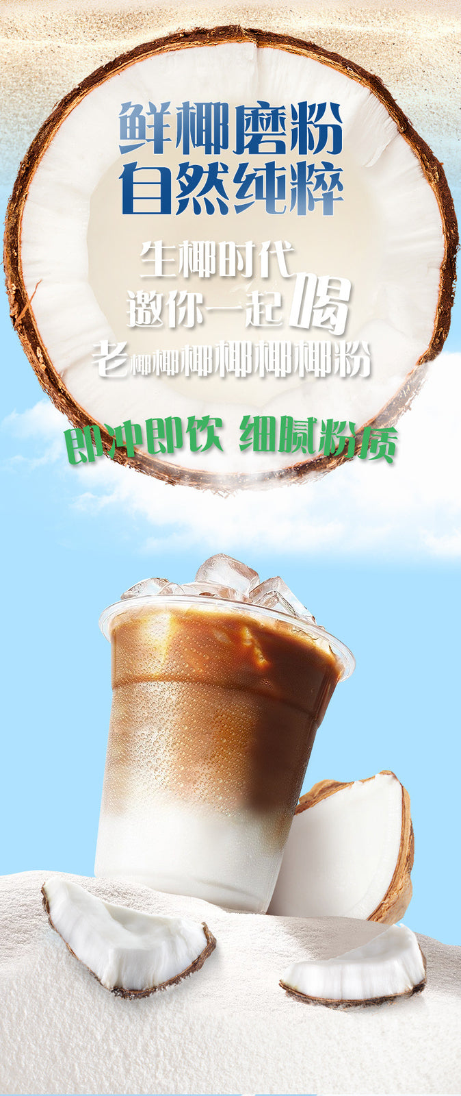 Premium Coconut Powder – For Drinks, Baking & Desserts (500g)