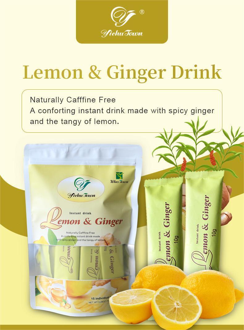 Lemon Ginger Herbal Tea 10g*15Bags Supports Healthy Digestion Lemon Ginger Tea
