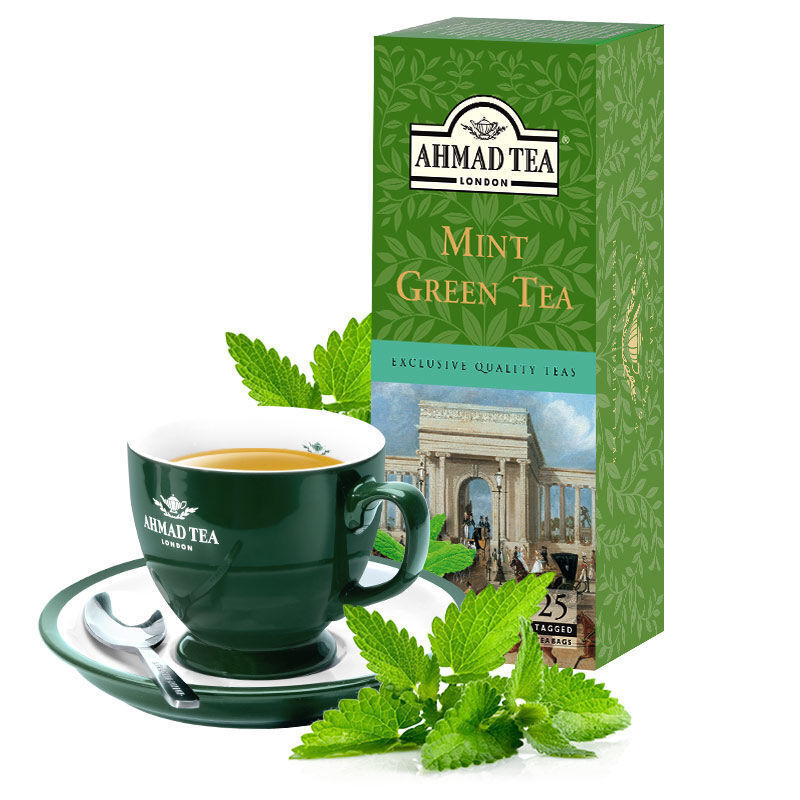 Tea Moroccan Flavor Mint Flavored Green Tea Bags Tea Bags 25 Bags/box