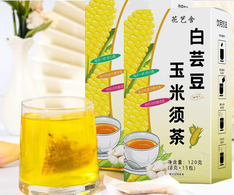 White kidney bean and corn beard tea stay up late tea tea bag infusion tea 60g