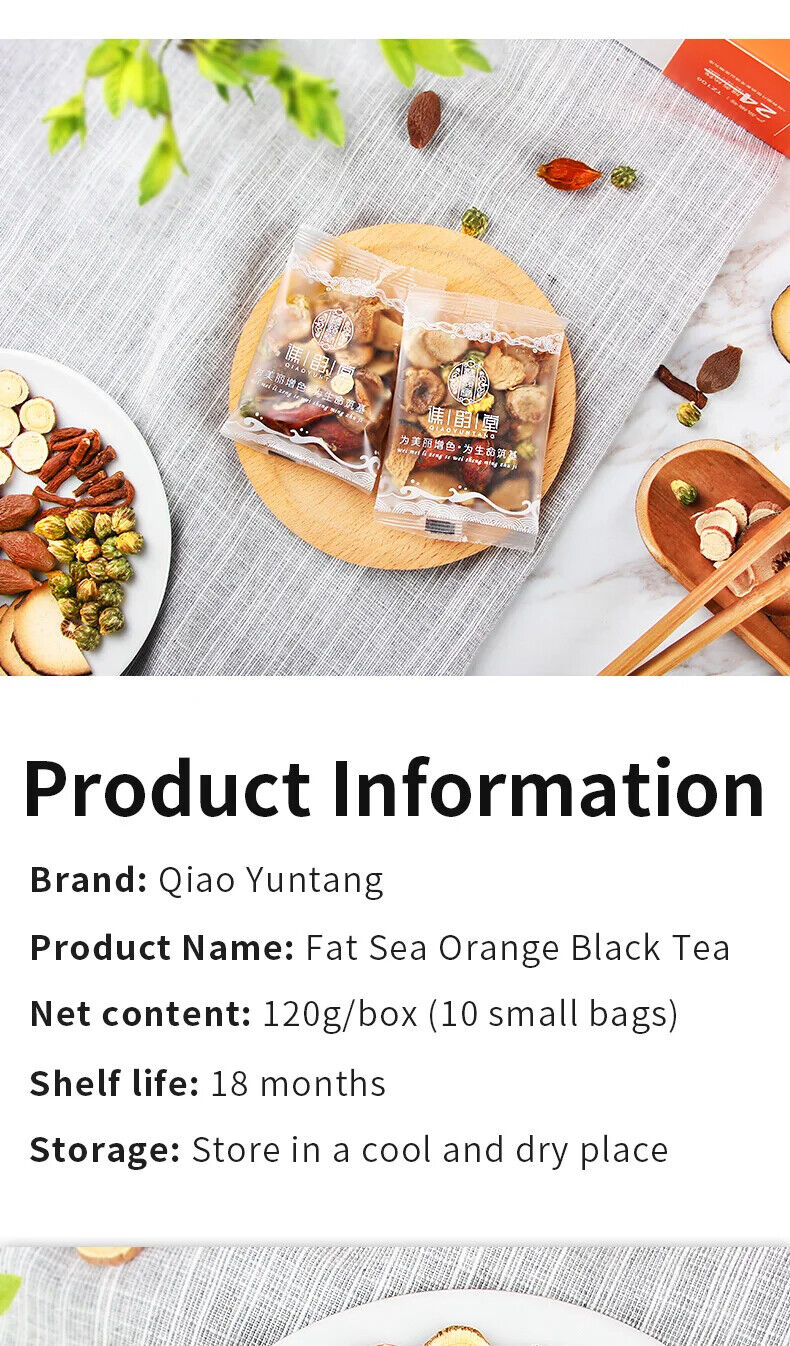 Fat Sea Orange Black Tea Healthy Herb Tea Bag 120g