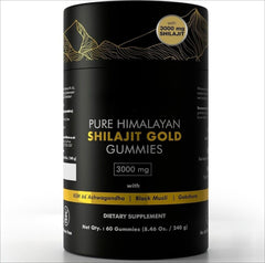 100% Pure Himalayan Shilajit Gummies | With Ashwagandha, Gokshura & other