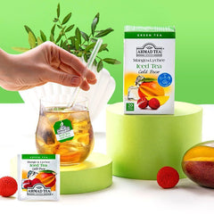 Man Mango Lychee Flavored Green Tea Cold Brew 20 Teabags Boxed Fruit Tea Bags
