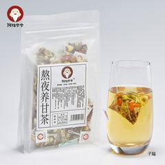 Staying up late for health, chrysanthemum, cassia seed, goji berry tea