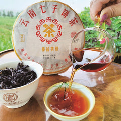 2017 Yiwu Pu-erh Ripe Tea Seven Cakes Aged Tea from Yunnan