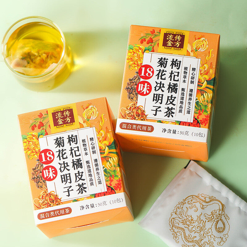18 Flavours Chrysanthemum Cassia Berries Wolfberry Orange Peel Tea Dandelion Tea