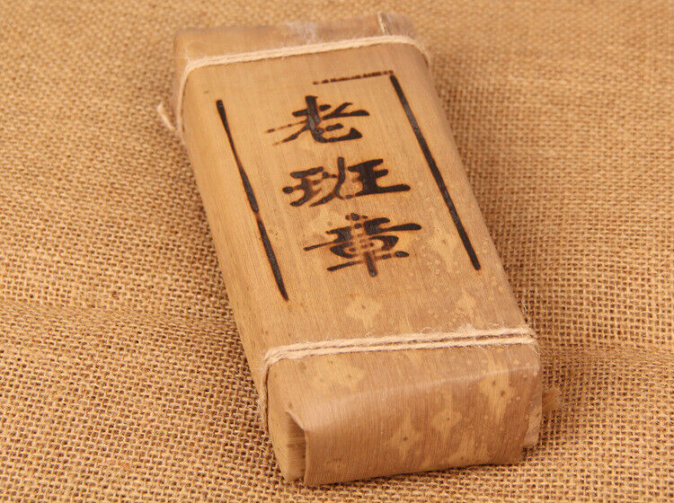 500g Old Ban Zhang Tea Brick Puerh Tea Ripe Pu'er Ancient Tree Bamboo Tube Tea