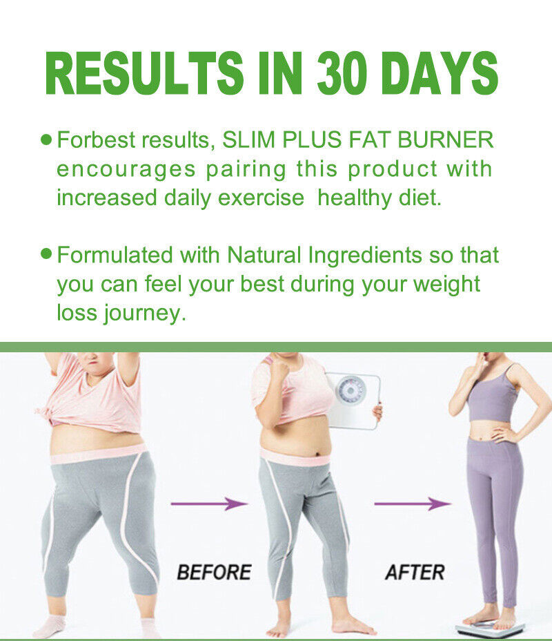 100% Authentic Organic Slim Plus - Fat Burner & Detox Slimming Capsules