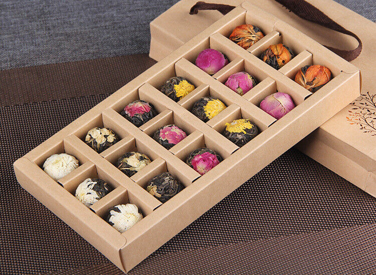 Yunnan Flower Pu'er Raw Tea Dragon Ball Lily Rose Jasmine Peony Flower Tea