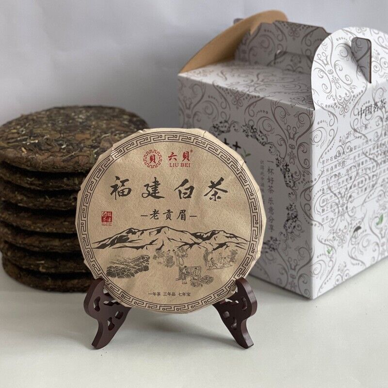 HelloYoung 357g  Fuding old white tea cake gongmei tea Taimushan white tea Shoumei