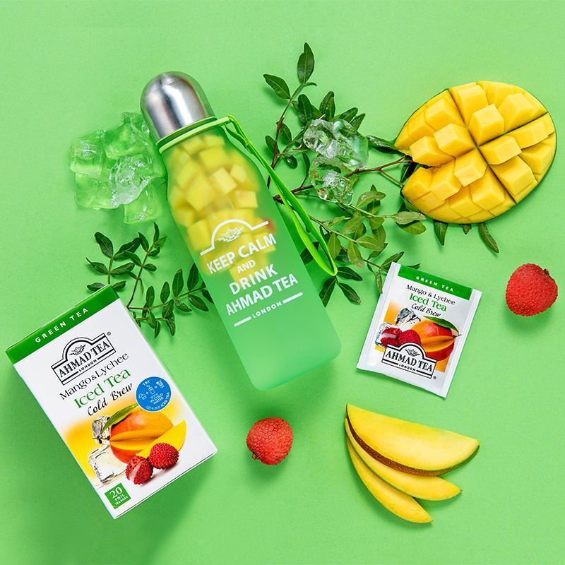 Man Mango Lychee Flavored Green Tea Cold Brew 20 Teabags Boxed Fruit Tea Bags