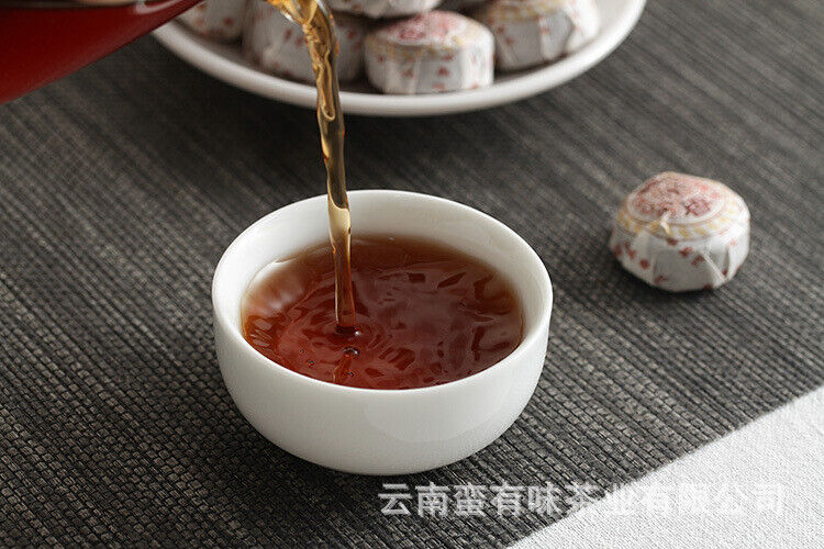 HelloYoung Yunnan Pu'er Tea 500g Glutinous Rice Fragrance Ripe Tuo(White Cotton) Pu'er