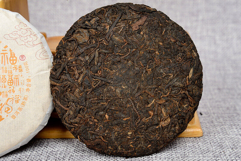 Premium Pu-erh Ripe Tea Cake 100g Baoling Golden Buds Yunnan Origin