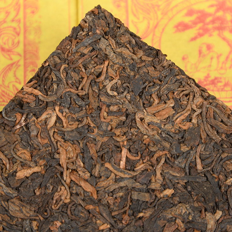 Yunnan Pu'er Tea Ripe Tea Golden Bud Ripe Brick Weight Loss Healthy Drink 250g