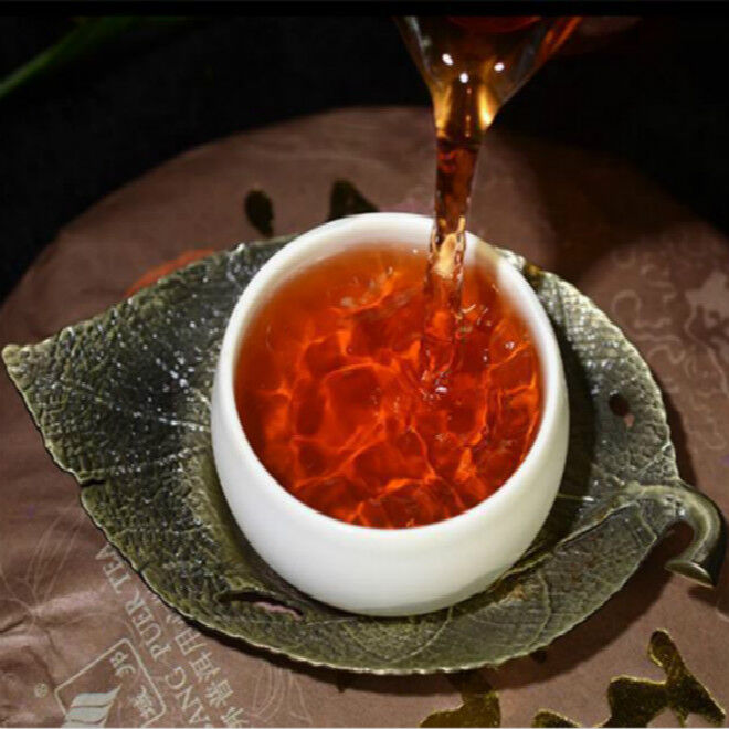 357g Premium Original Pu'er Tea Black Tea Ripe Pu-erh Tea Cake Cooked Puerh Tea