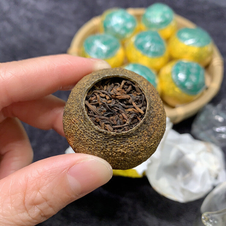 Xinhui Raw Sun-dried Small Green Citrus Menghai Palace Puer Chen Pi Puerh Tea