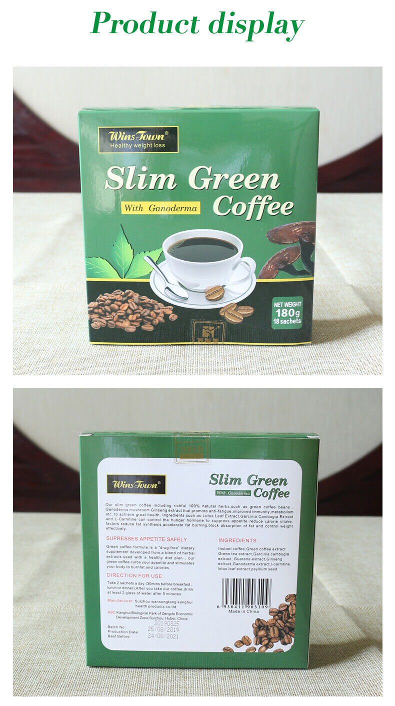 Diet Coffee Weight Loss Coffee Ganoderma Powder Slimming Instant Coffee 10g*18
