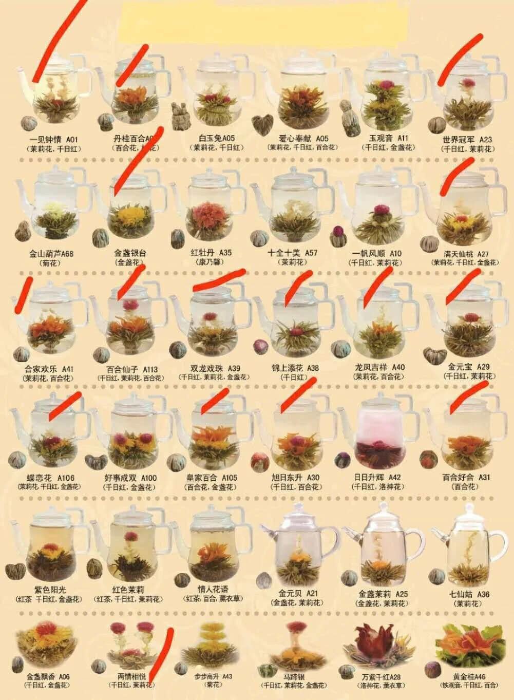 Organic Green Tea Base Blooming Flowering Tea Art Tea Ball Flowering Tea 20pcs