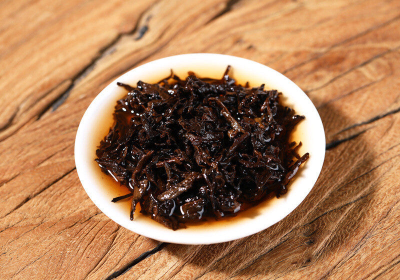 357g Yunnan Pu'er Tea Golden Bud Tribute Cake Cooked Tea Cake Old Ripe Tea