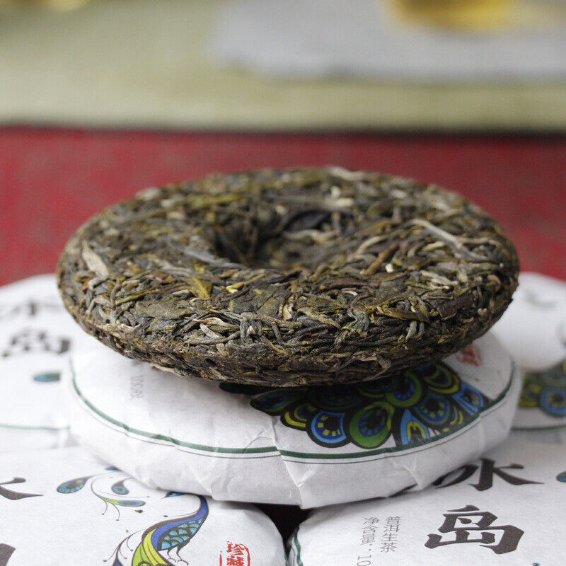 Thé Pu'er du Yunnan 100g Malachite d'islande thé vert à sept graines gâteau