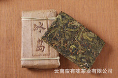 Yunnan Pu'er Tea Icelandic Golden Leaf Raw Brick Raw Tea Pu'er Brick Tea 250g