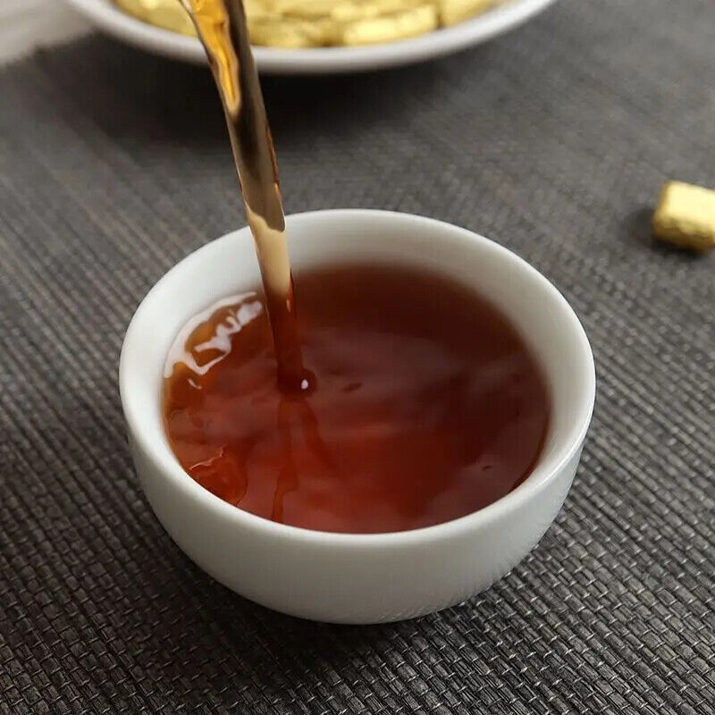 Chinese Yunnan Ripe Puer Tea Cake 357 Gram Dingxing Old Fermented Tea Cake