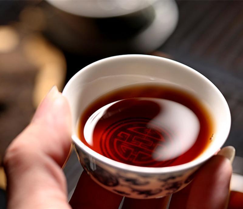 HelloYoungYunnan 357g Pu-erh Tea Puerh Ripe Tea Wishful Tea-cake Top Class Cooked Shu HelloYoung Tea
