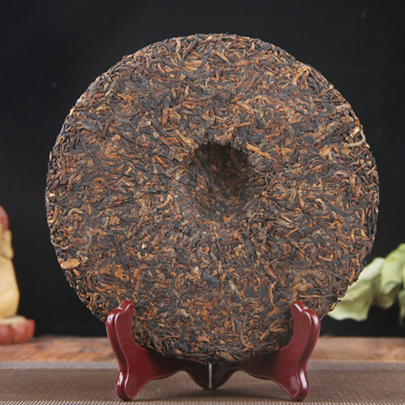 357g Xishuangbanna Spring Tea Yunnan Ripe Puerh Tea  Royal Tribute Gold Cake