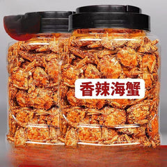 即食香辣小海蟹海鲜小吃甜辣香脆小螃蟹 Instant Spicy Small Sea Crab Seafood Snack Ready to Eat