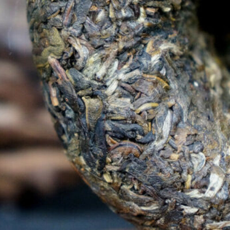Natural Xiaguan Pu'er Tea Shangpin Jinsi Gold Ribbon Tuo Cha Aged Puer 100g