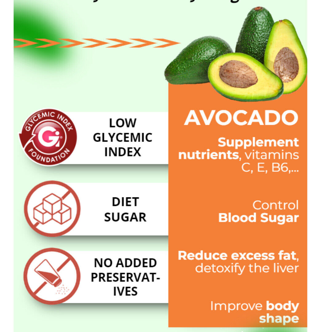 Reine Avocado Milch Grüner Saft Pulver Instant Solid Drink 10 g*10 Beutel