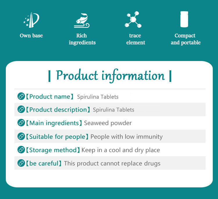 Natural Spirulina Tablet Weight Loss Beauty Anti-aging Pill