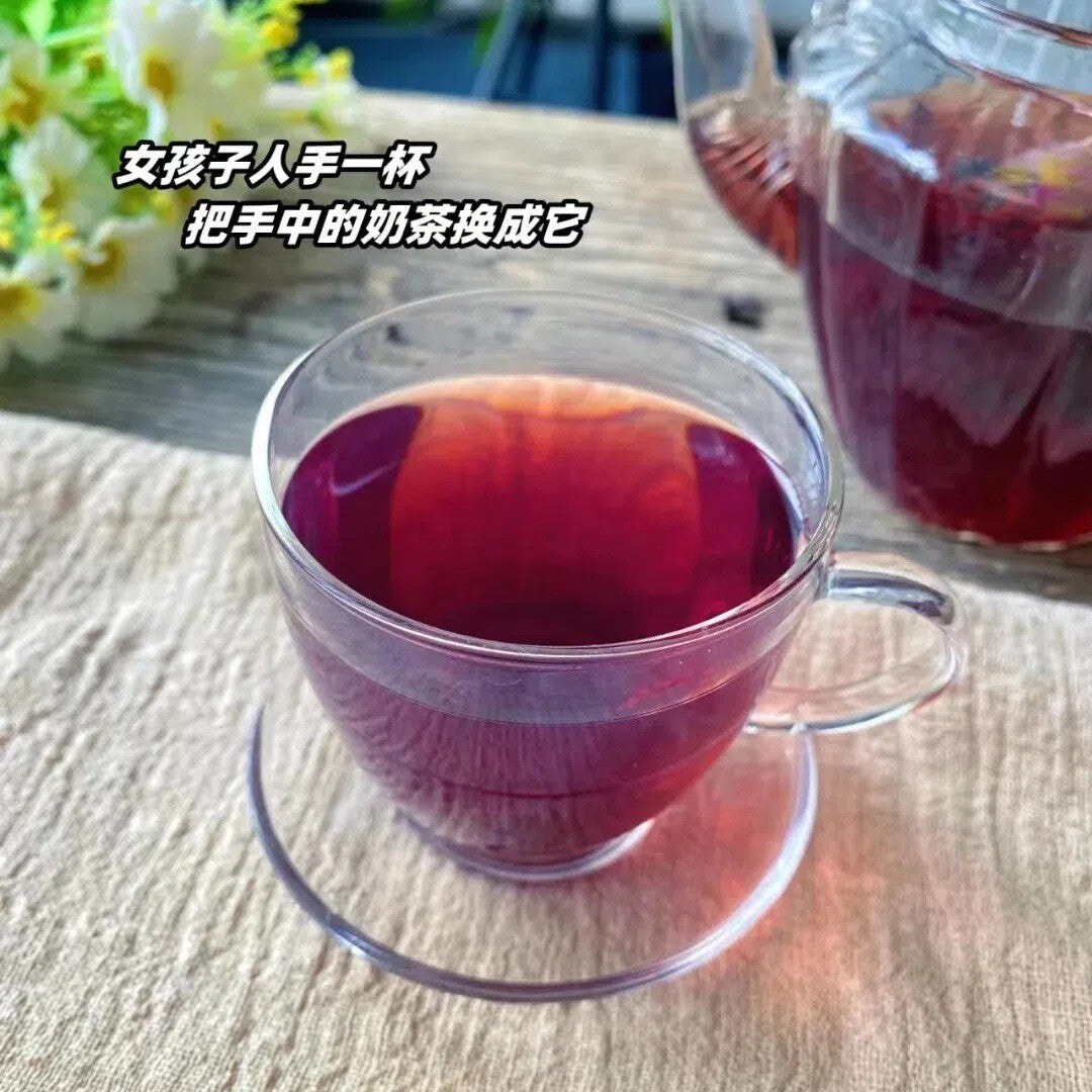 Triangle bag health camellia tea Mulberry poria rose tea for beauty whitening