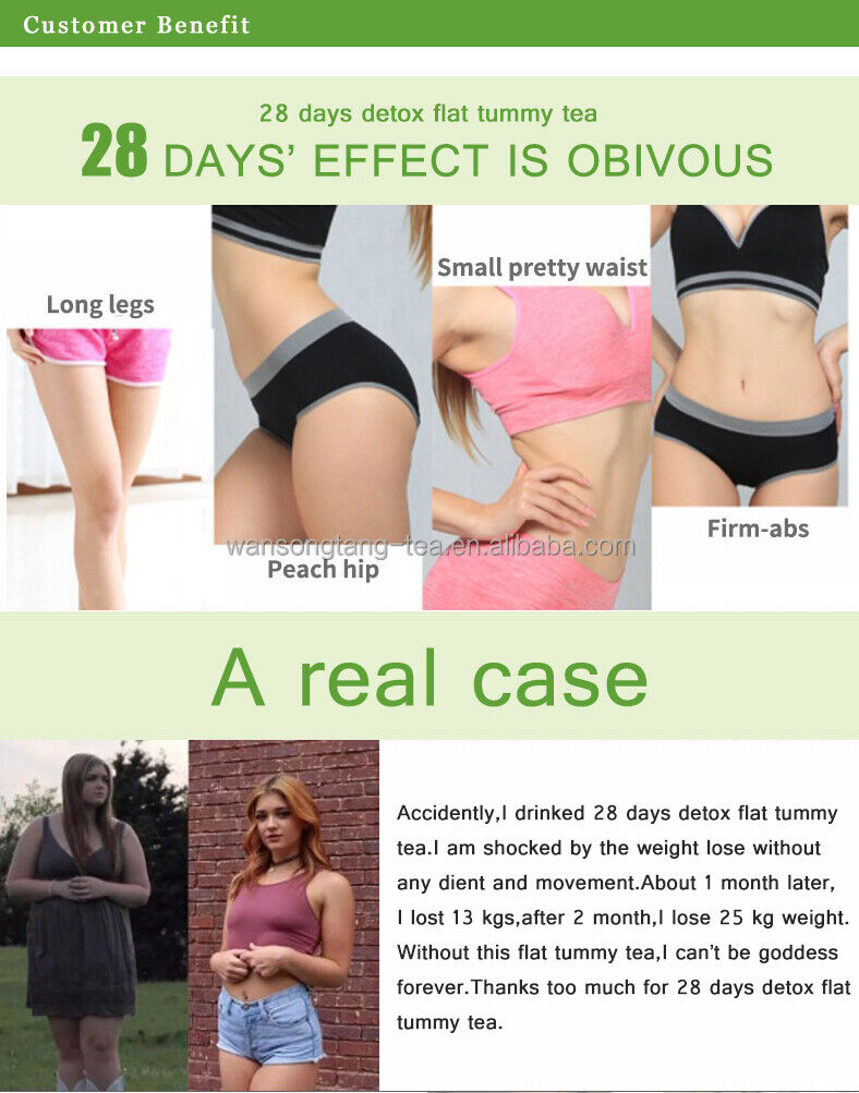 Best Weight Loss Products for Women's 28 Days Detox Flat Tummy Tea