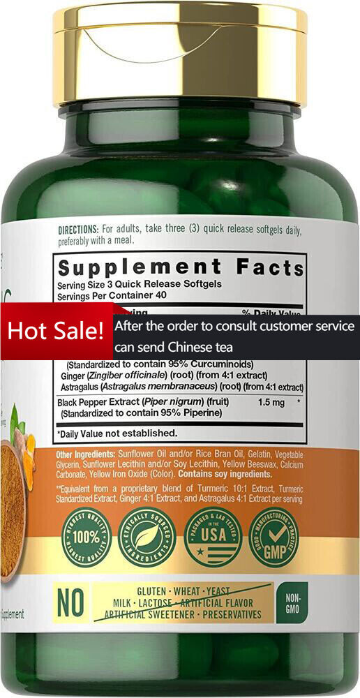 Turmeric Curcumin & Ginger Complex 3000mg | 120 Softgels | by Carlyle