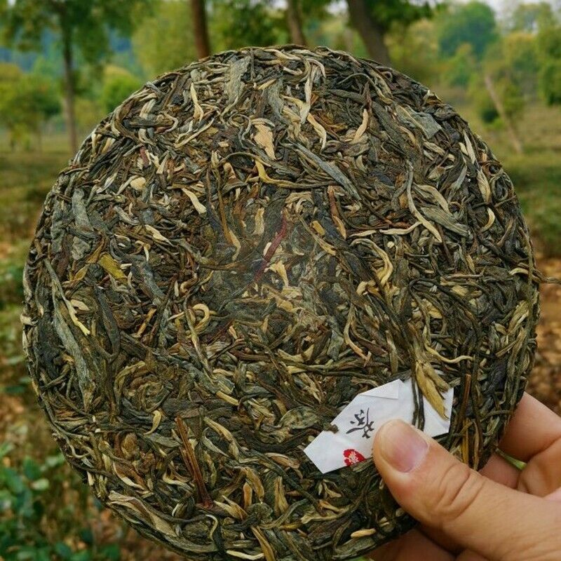 357g/12.59oz Top Green TeaZhonghong India Mengku Spring Tea  Pu'er Tea Cake