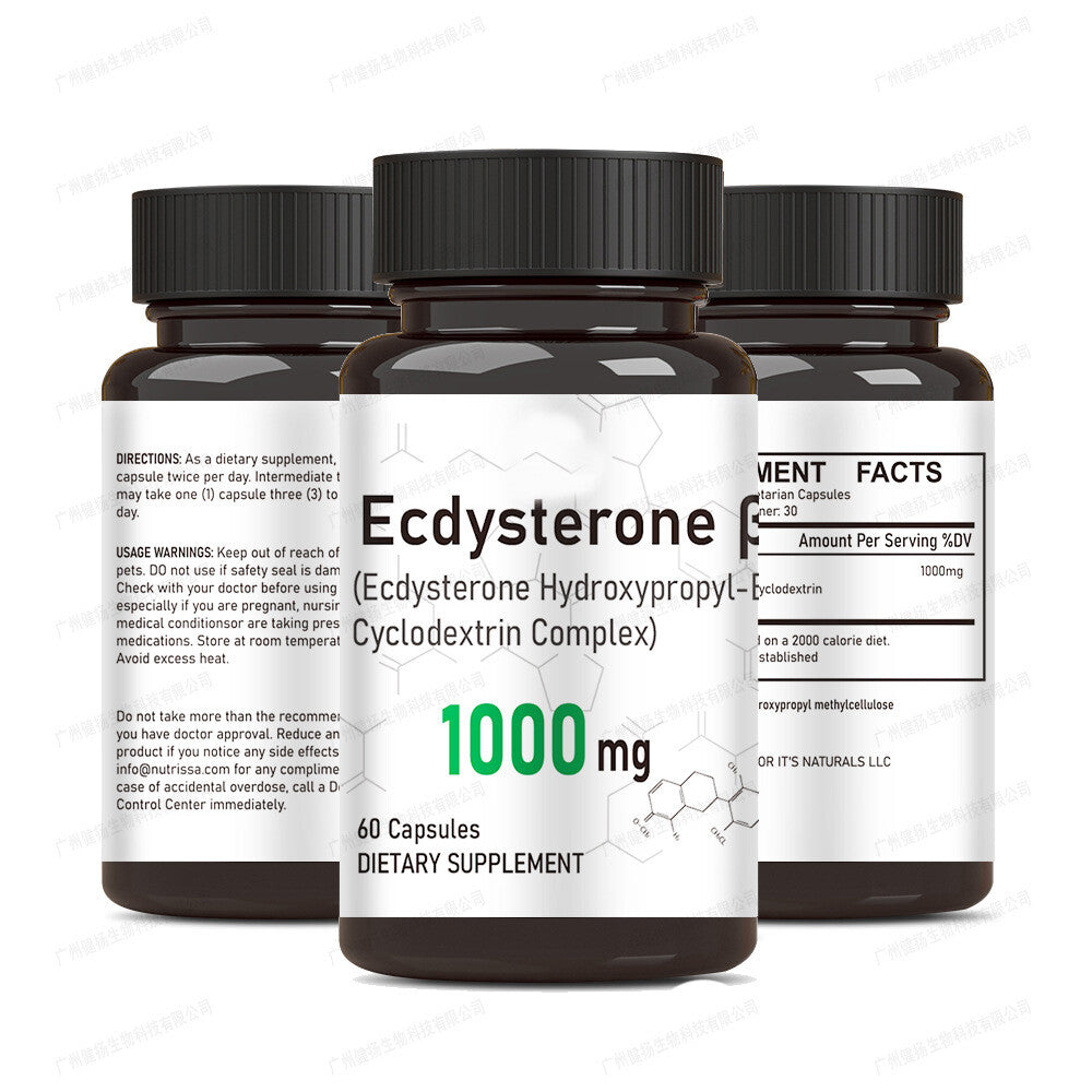 100% Natural Ecdysterone Capsules Health Care 60 Capsules